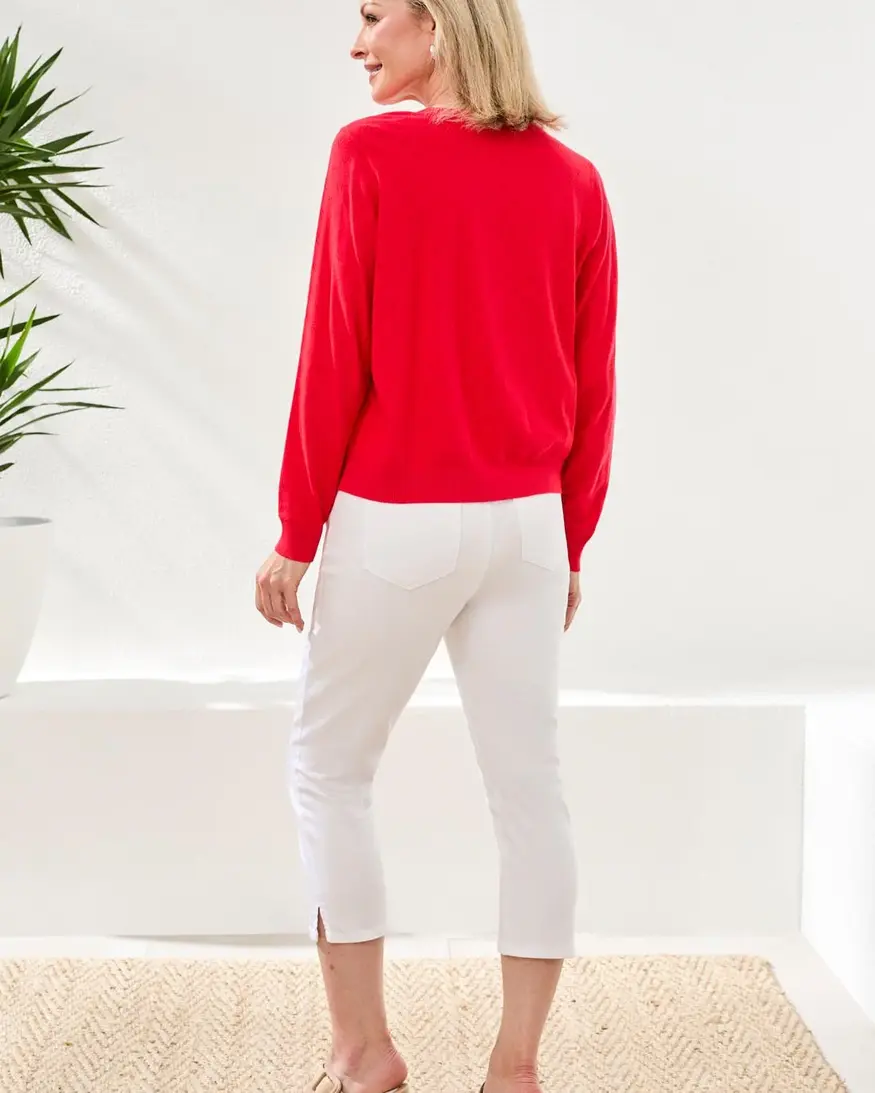 Tribal Laila Pointelle Cardi