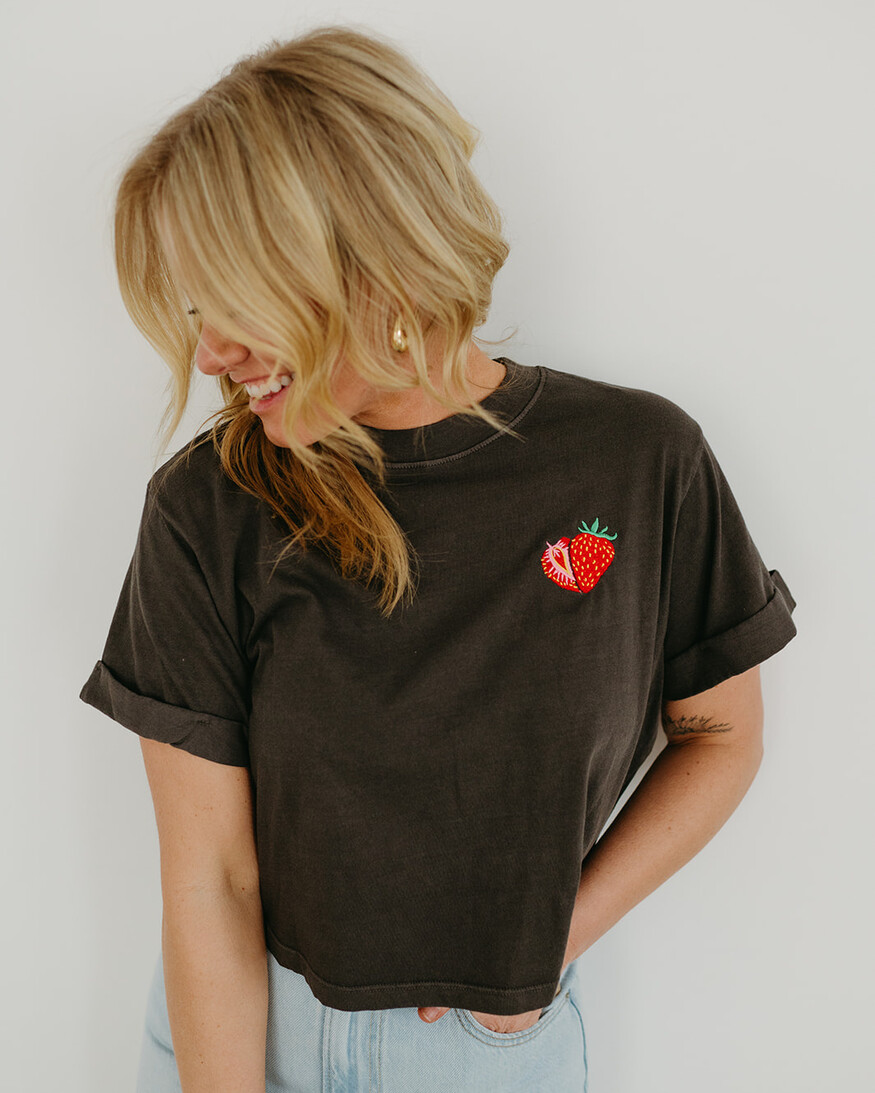 Strawberries Crop Tee