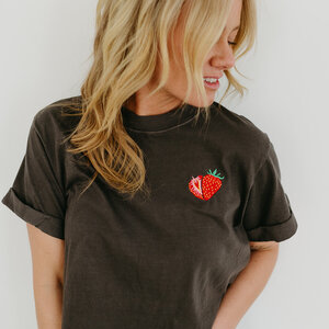 Girl Dangerous Strawberries Crop Tee