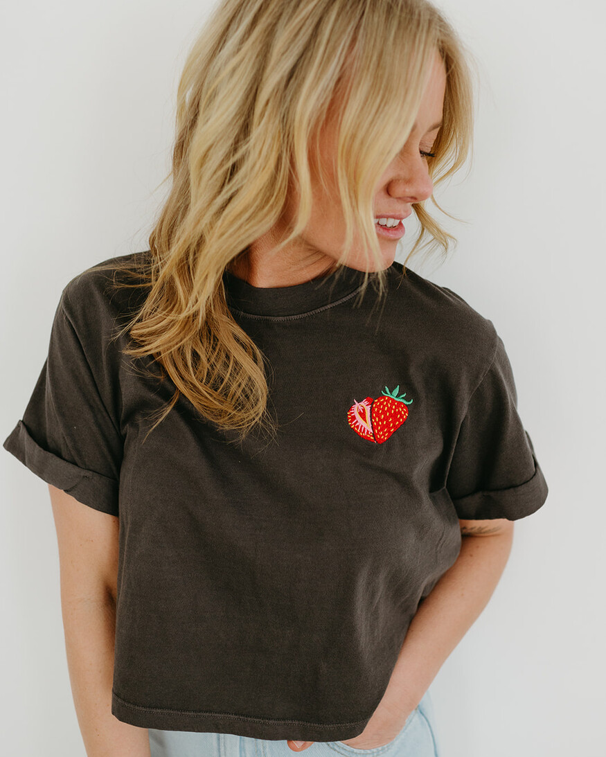 Strawberries Crop Tee