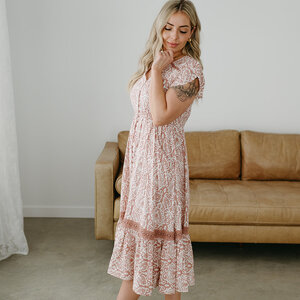Papillon Sadie Damask Midi Dress