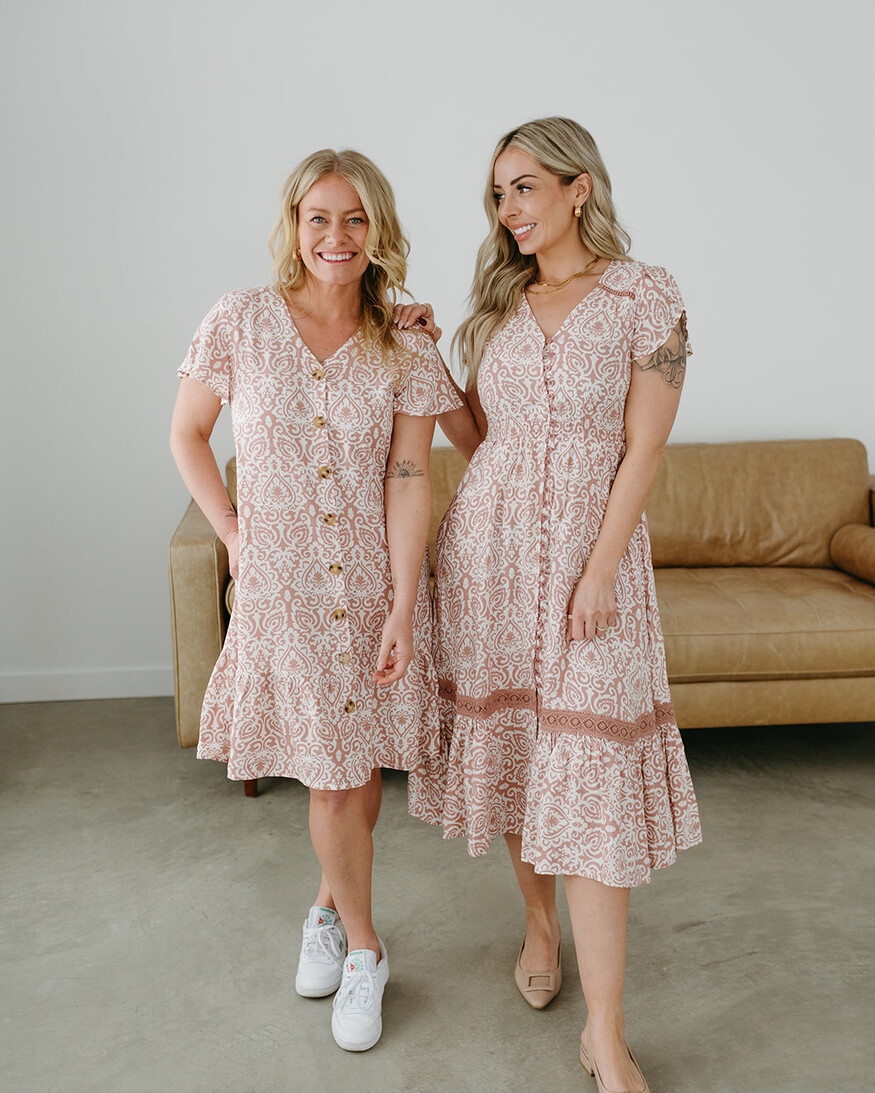 Papillon Sadie Damask Midi Dress