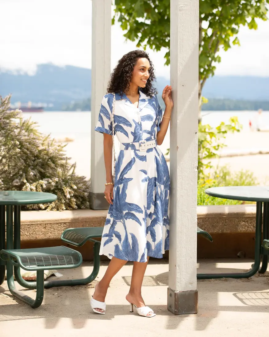 Papillon Skye Collared Button Midi