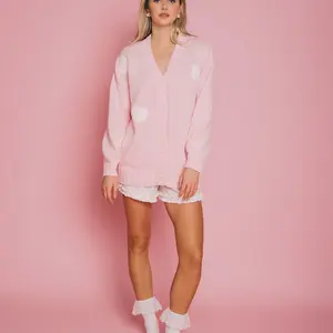 Brunette The Label Oversized Patch Cardigan