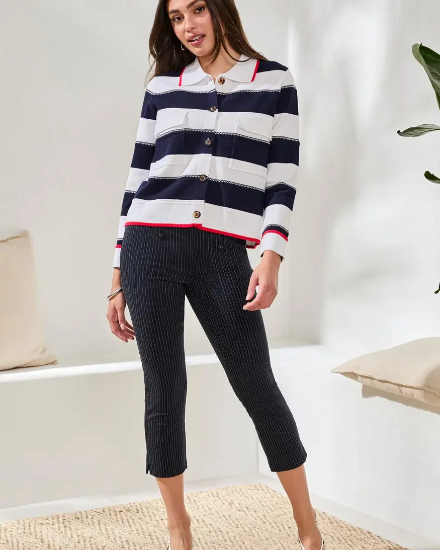 Tribal Lyza Striped Cardigan