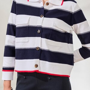 Tribal Lyza Striped Cardigan