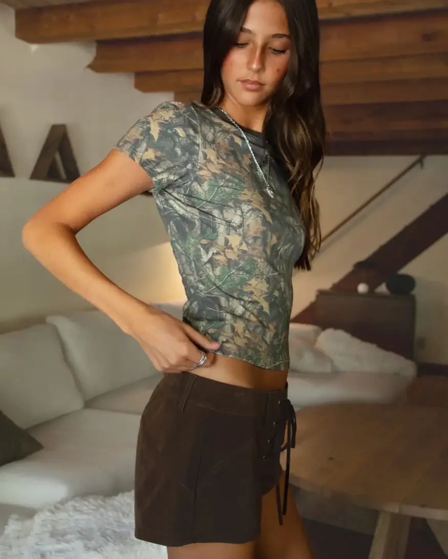 Woodland Camo Baby Tee