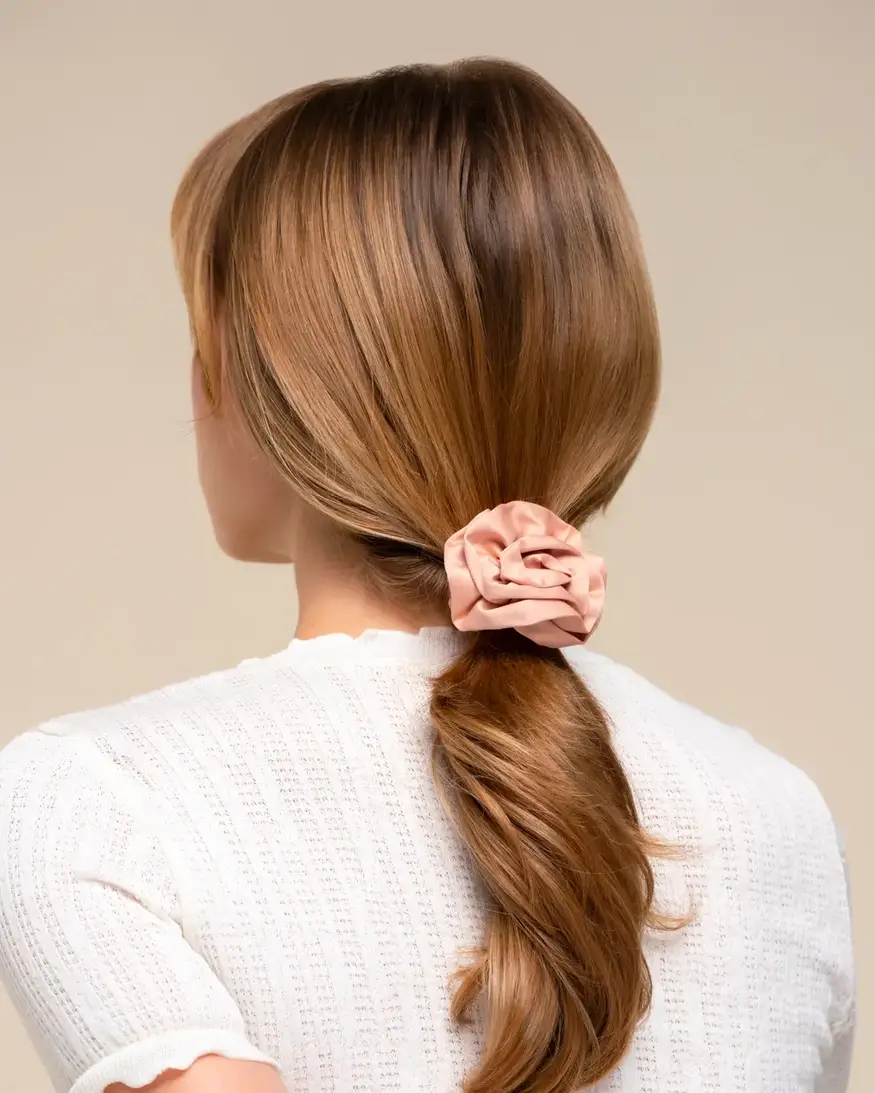 KITSCH Rosette Ruched Satin Scrunchies