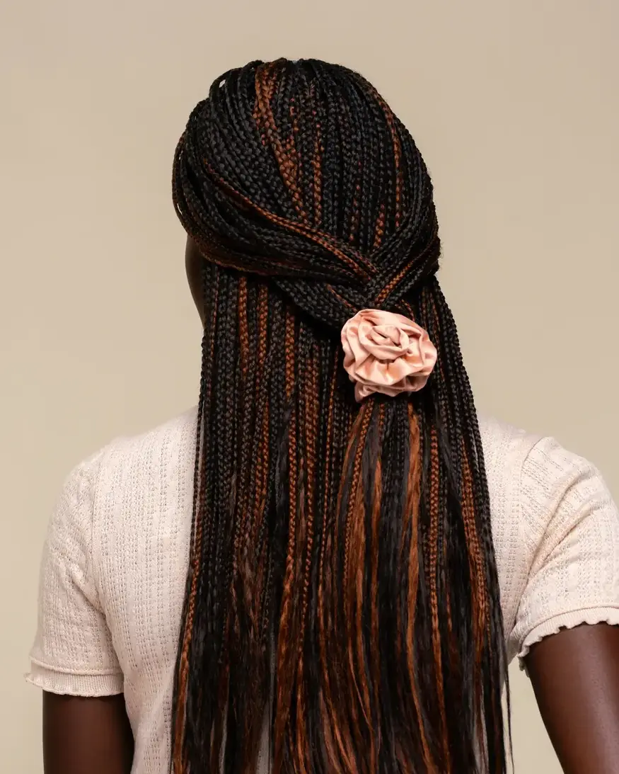 KITSCH Rosette Ruched Satin Scrunchies