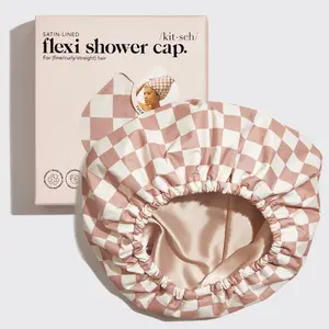 KITSCH Satin Lined Shower Cap
