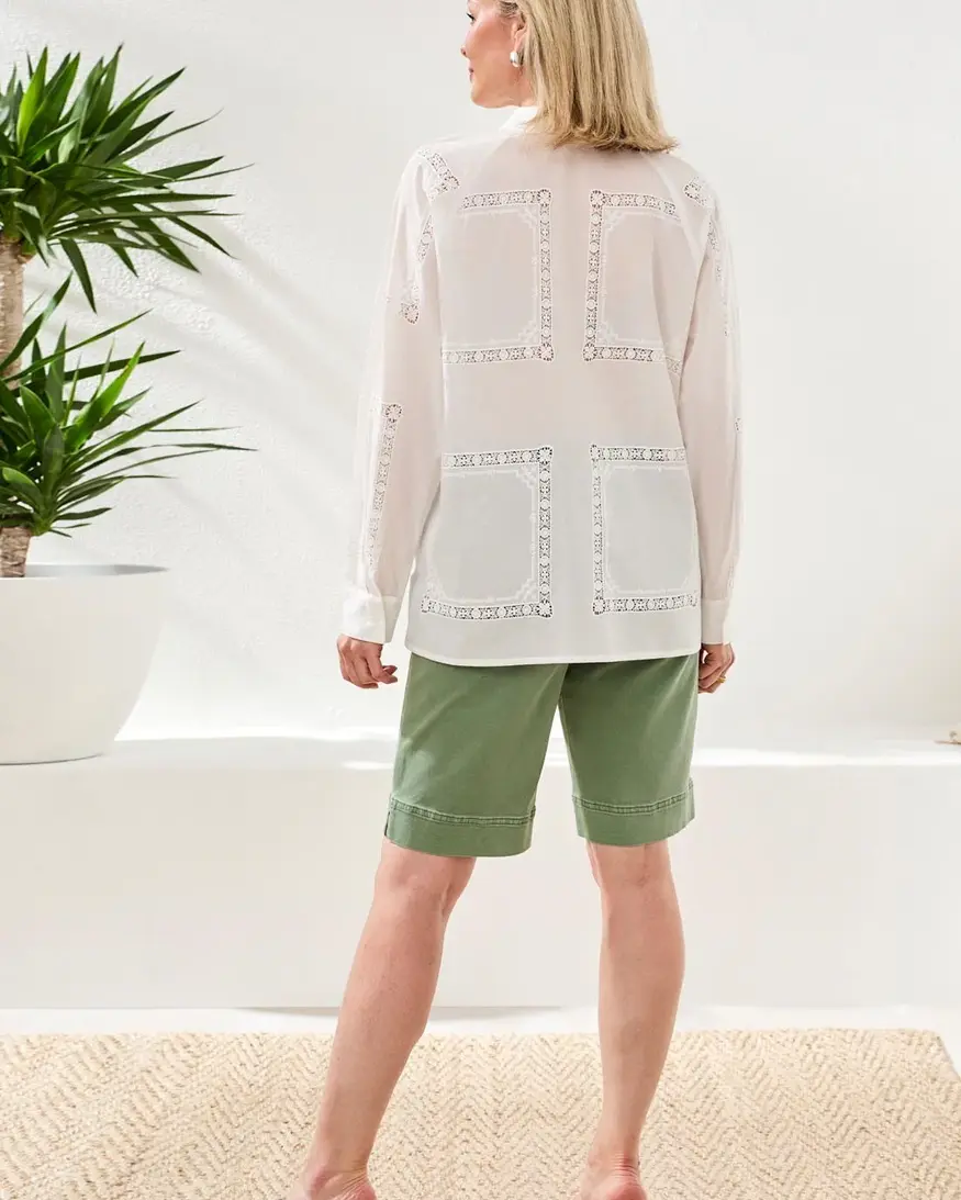 Tribal Luna Btn Front W/Side Placket