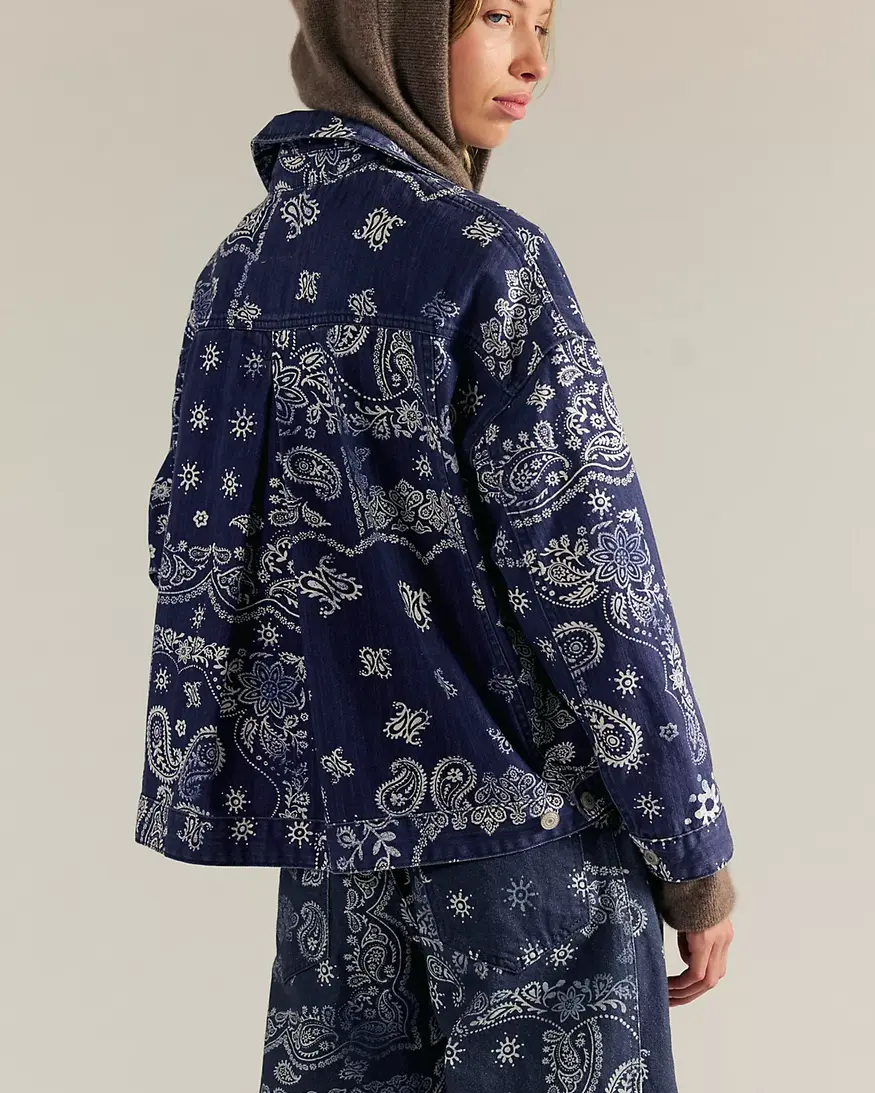 Free People Opal Swing Printed Denim