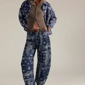 Free People Opal Swing Printed Denim