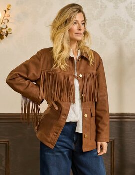 Cream Lond Suede Coat