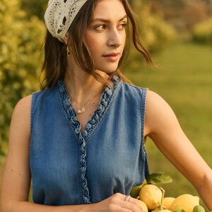 Cream Molly Sleeveless Blouse