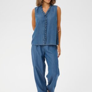 Cream Molly Sleeveless Blouse