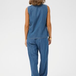 Cream Molly Sleeveless Blouse