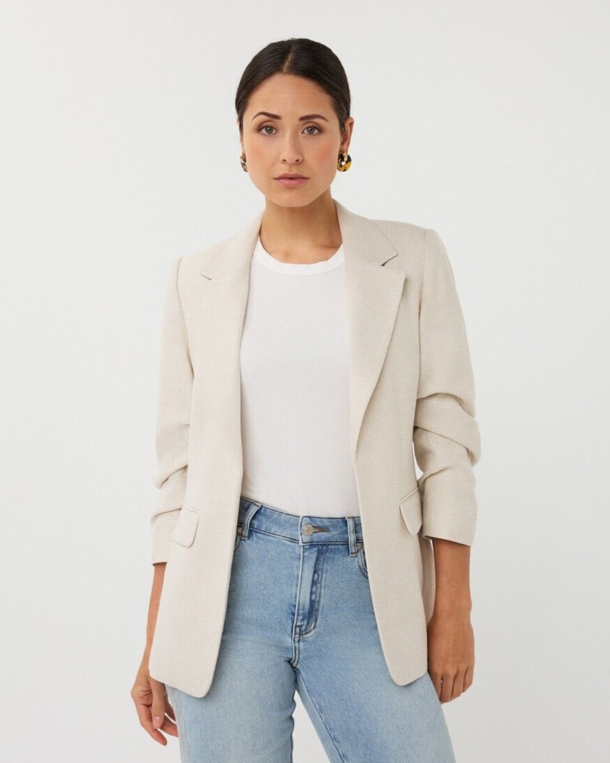Esqualo Capri Ruched Sleeve Blazer