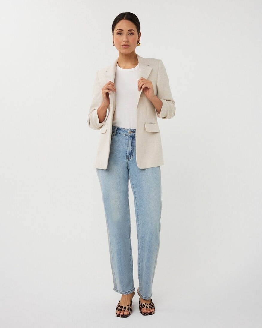 Esqualo Capri Ruched Sleeve Blazer