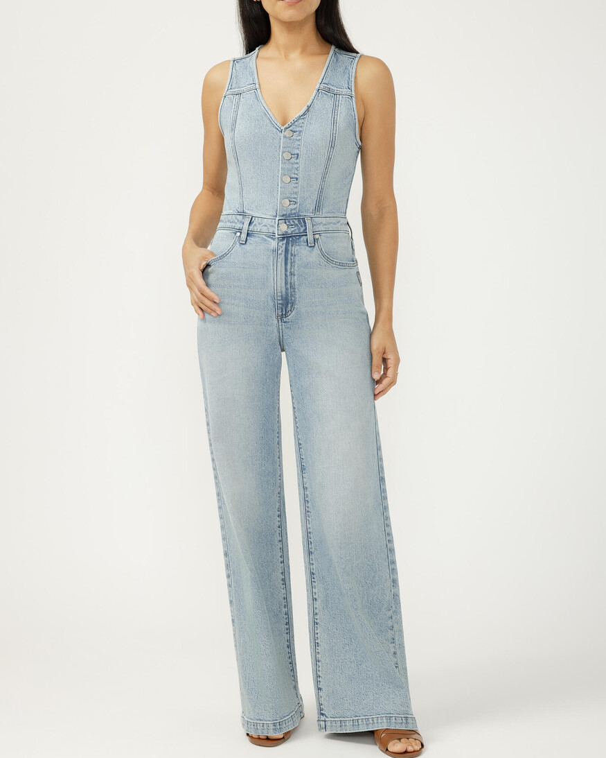 Silver Jeans - For Us Denim Vest Jumpsuit