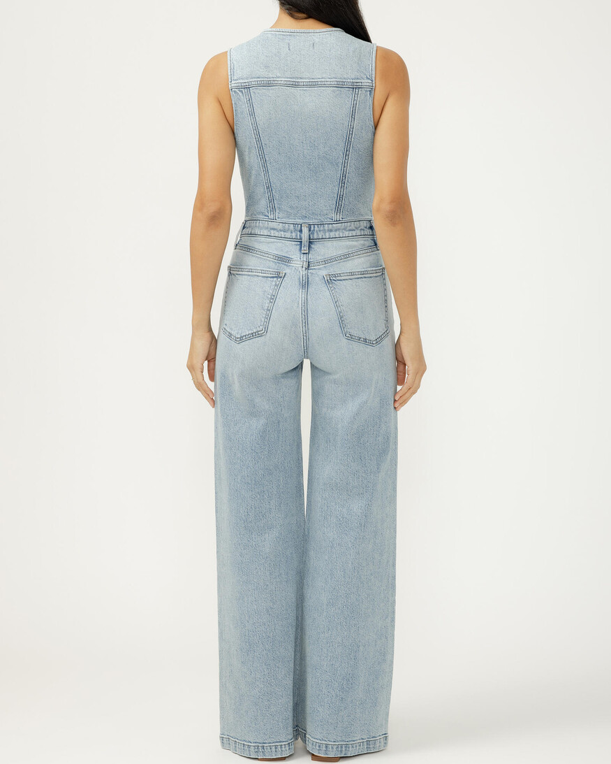 Silver Jeans - For Us Denim Vest Jumpsuit