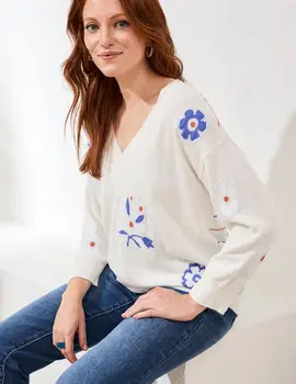 Tribal Larine 3/4 Sleeve Knit