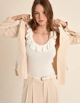 Molly Bracken Pearl Ruffle Tank