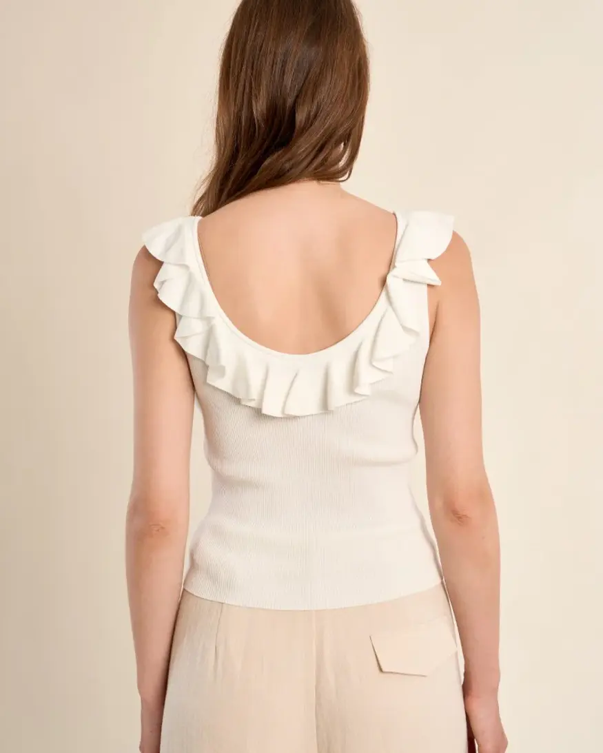 Molly Bracken Pearl Ruffle Tank