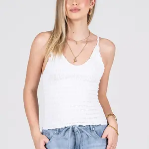 Cest Moi Seamless Smocked Cami