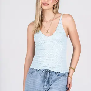 Cest Moi Seamless Smocked Cami