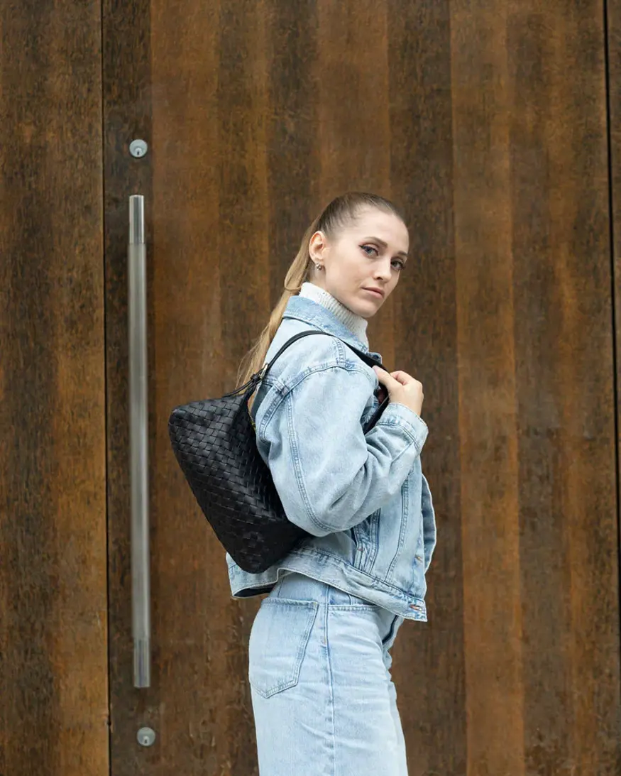 RISA Rhea Woven Shoulder Bag