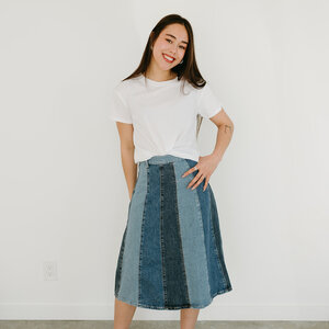 Free People Sunbeam Denim Midi