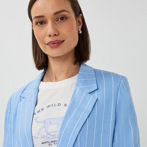 Esqualo Cali Linen Stripe Blazer