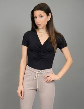 RD Style Viola SS Shirred Bodysuit