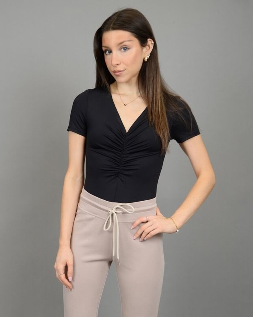 RD Style Viola SS Shirred Bodysuit