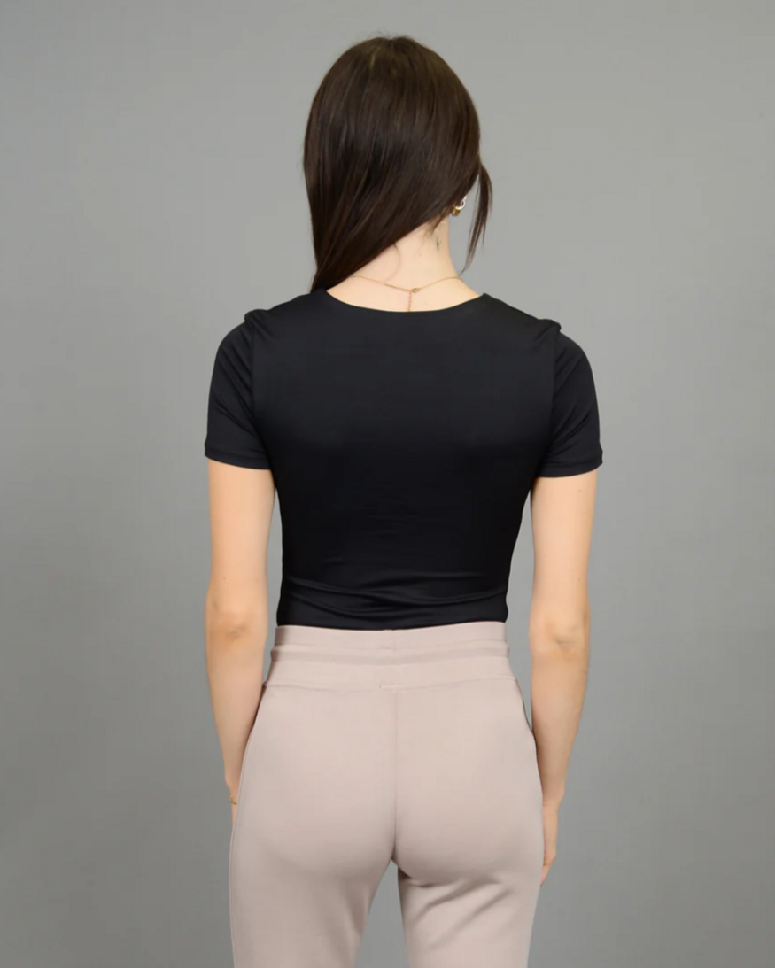 RD Style Viola SS Shirred Bodysuit