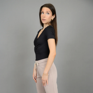 RD Style Viola SS Shirred Bodysuit