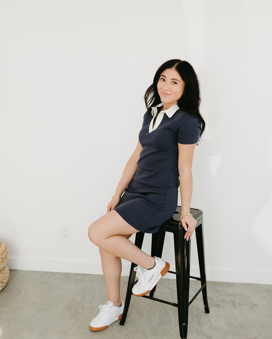 RD Style Varly Soft Knit Collar Mini