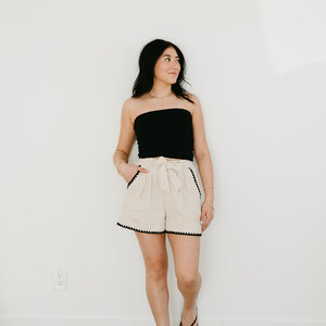 Compass Embroidered Shorts