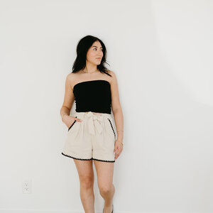 Compass Embroidered Shorts