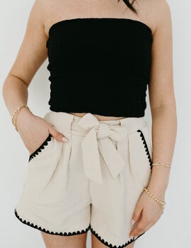 Compass Embroidered Shorts