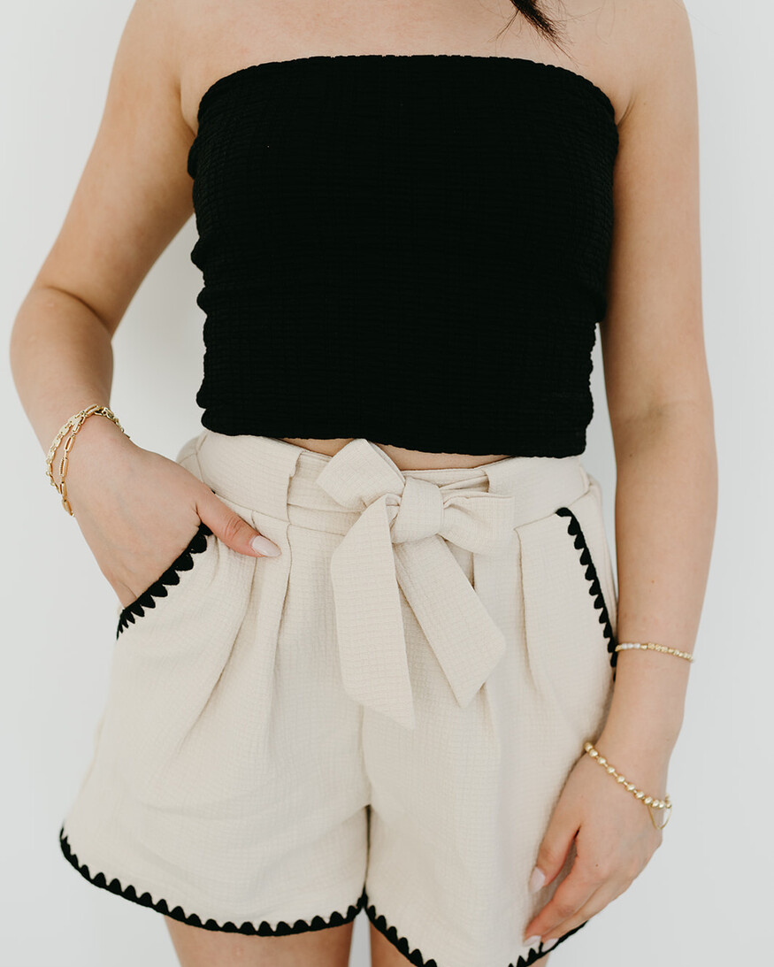 Compass Embroidered Shorts