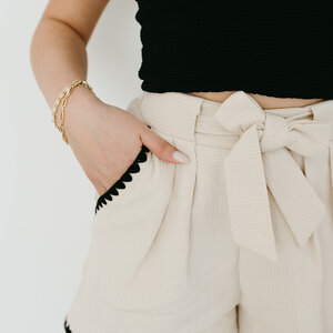 Compass Embroidered Shorts