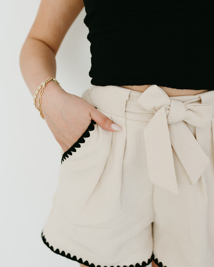 Compass Embroidered Shorts