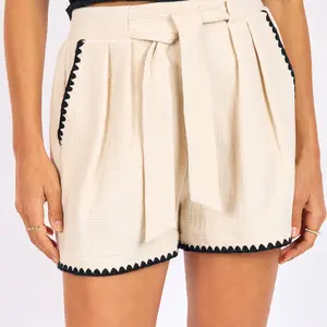 Compass Embroidered Shorts