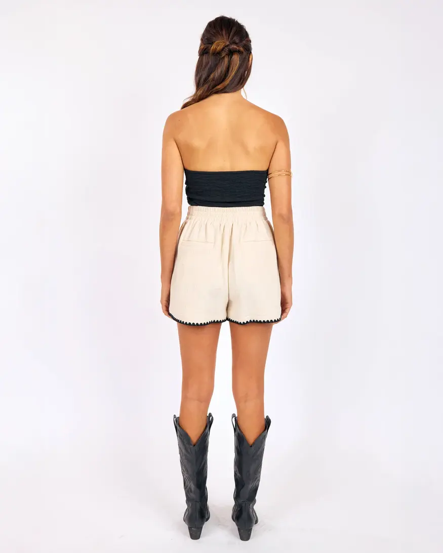 Compass Embroidered Shorts