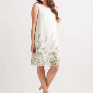 Papillon Sage Floral Border Dress