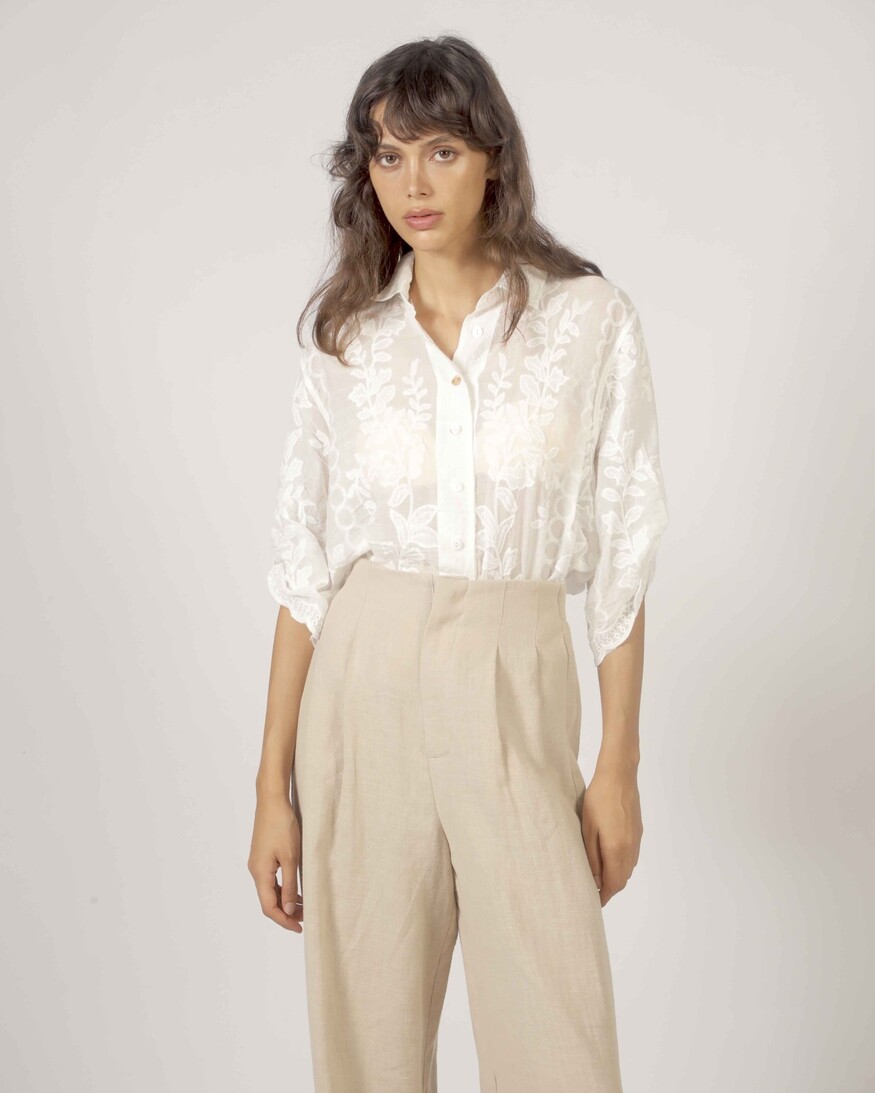 The Korner Khloe Collared Blouse