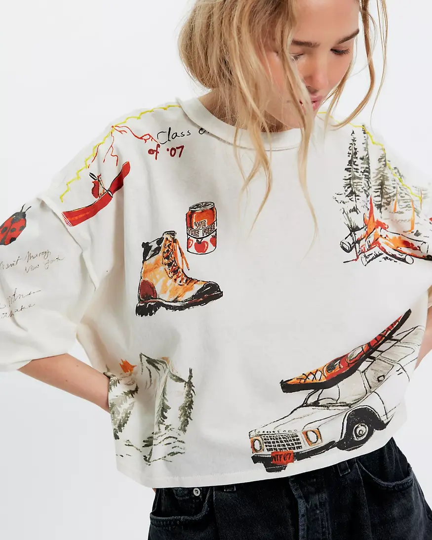 Free People Mountain View Graphic Tee