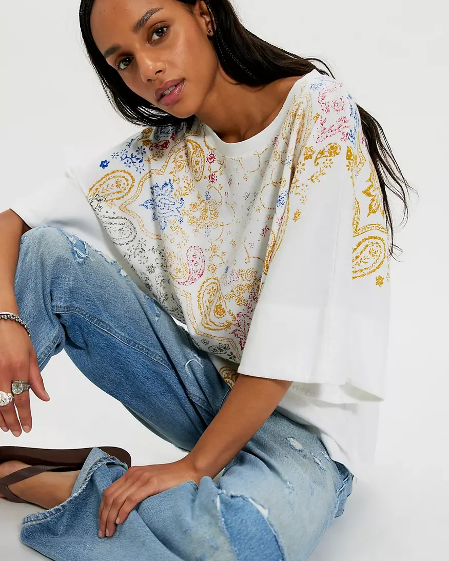 Free People Heirloom Printed Tee